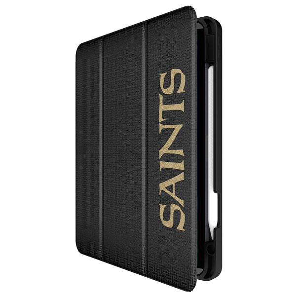 New Orleans Saints Linen iPad Tablet Case for Apple iPad Front.Jpg