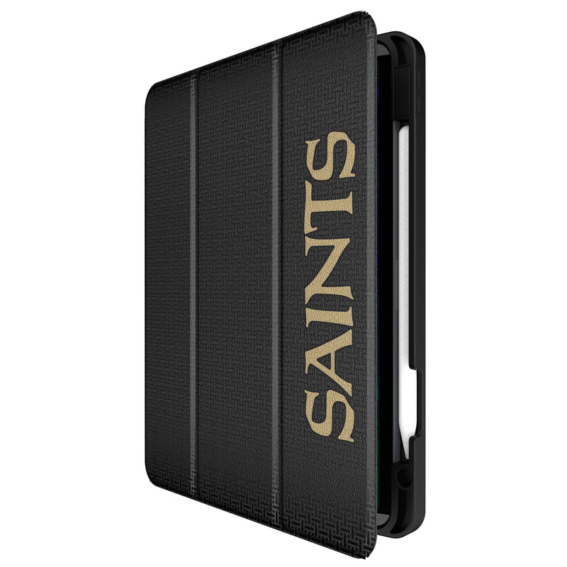 New Orleans Saints Linen iPad Tablet Case for Apple iPad Front.Jpg
