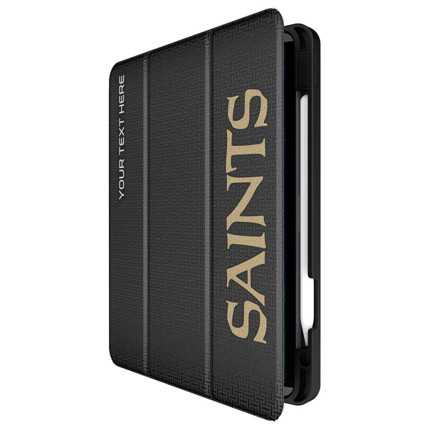 New Orleans Saints Personalized Linen iPad Tablet Case for Apple iPad Front.Jpg