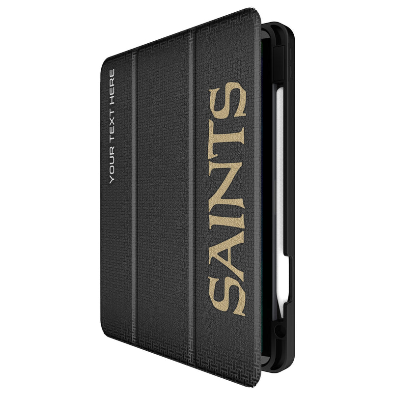 New Orleans Saints Personalized Linen iPad Tablet Case for Apple iPad Front.Jpg