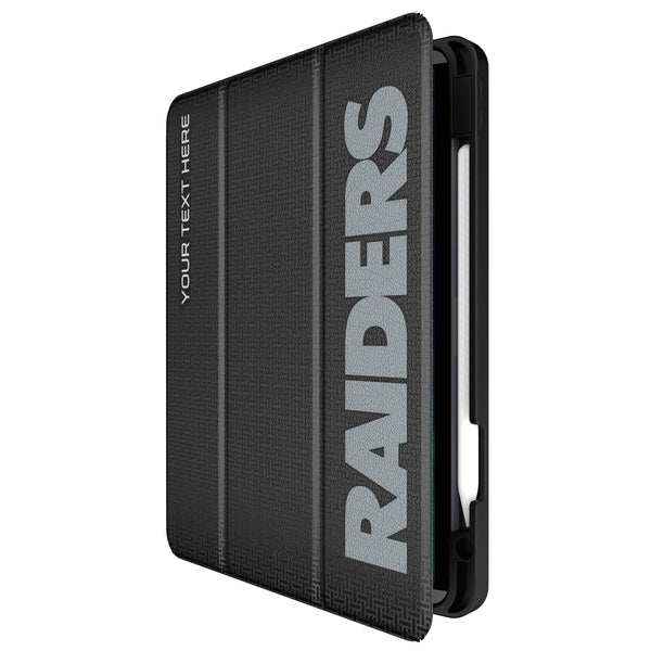 Las Vegas Raiders Personalized Linen iPad Tablet Case for Apple iPad Front.Jpg