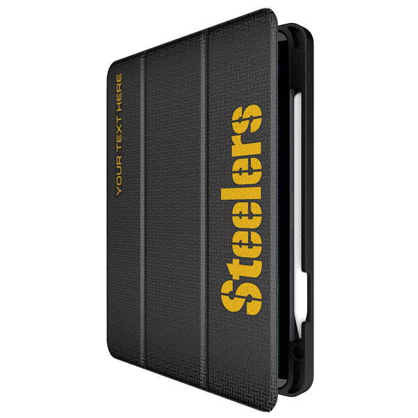 Pittsburgh Steelers Personalized Linen iPad Tablet Case for Apple iPad Front.Jpg