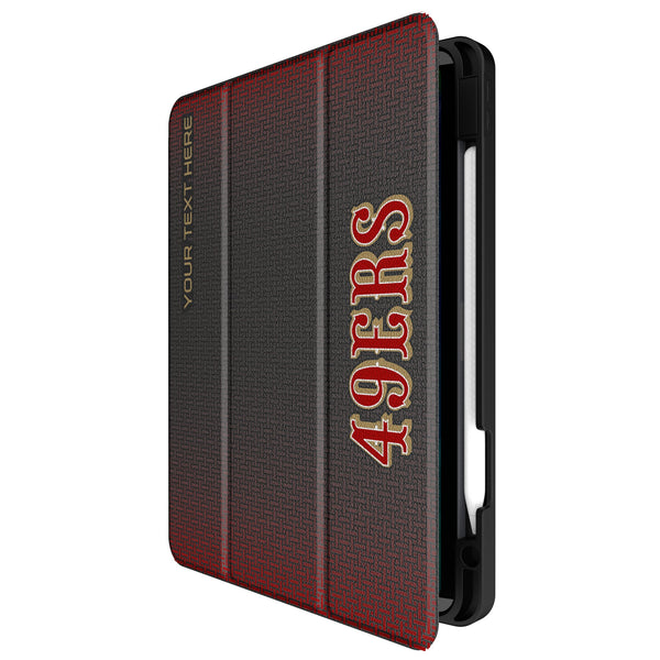 San Francisco 49ers Personalized Linen iPad Tablet Case for Apple iPad Front.Jpg