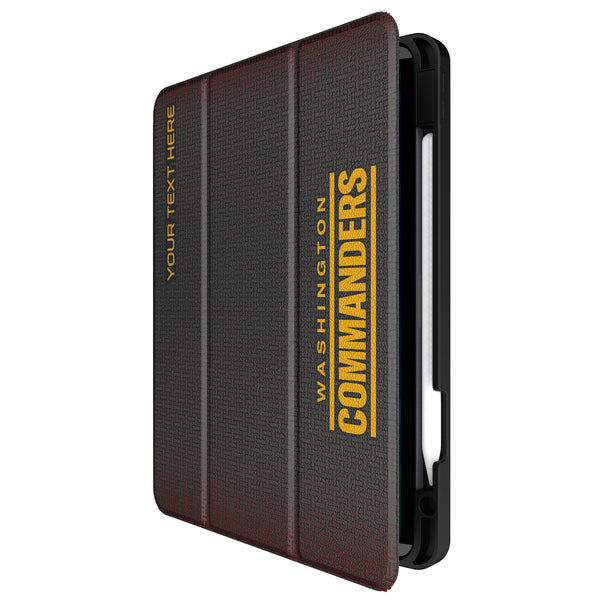 Washington Commanders Personalized Linen iPad Tablet Case for Apple iPad Front.Jpg