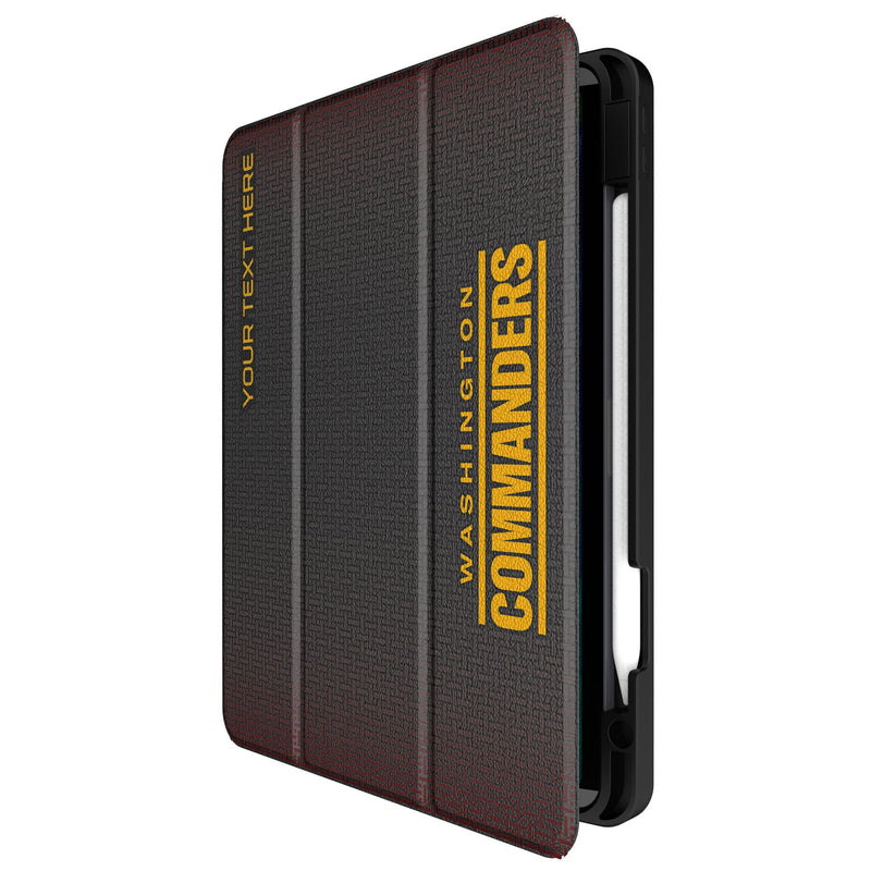 Washington Commanders Personalized Linen iPad Tablet Case for Apple iPad Front.Jpg