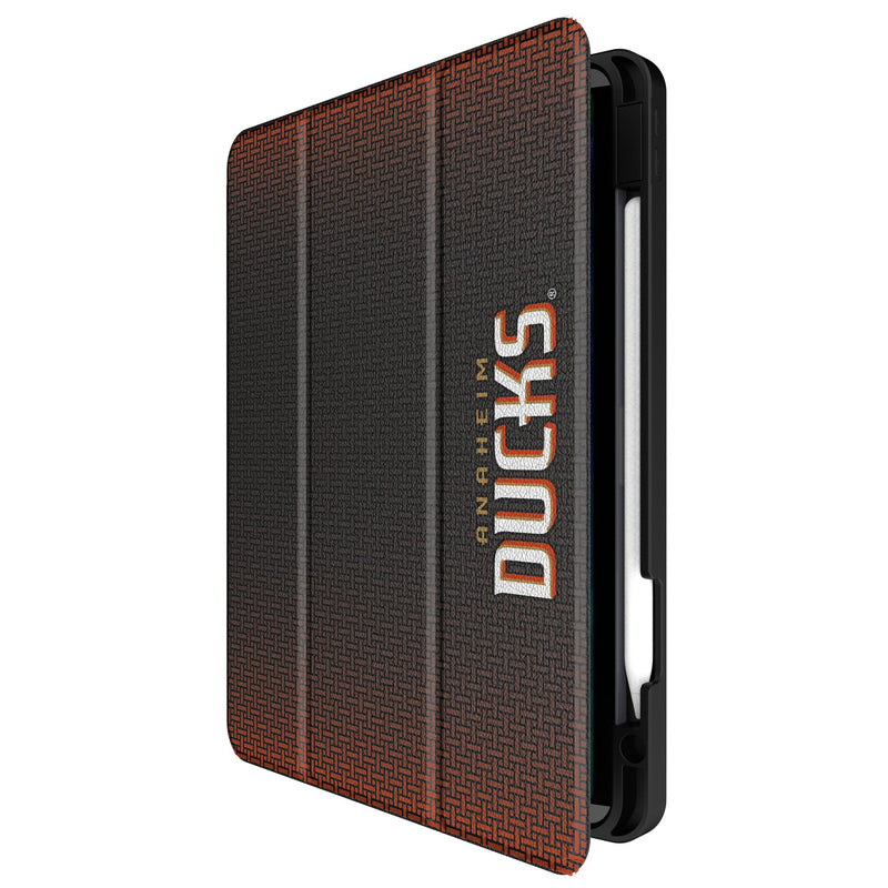 Anaheim Ducks Linen iPad Tablet Case for Apple iPad Front.Jpg