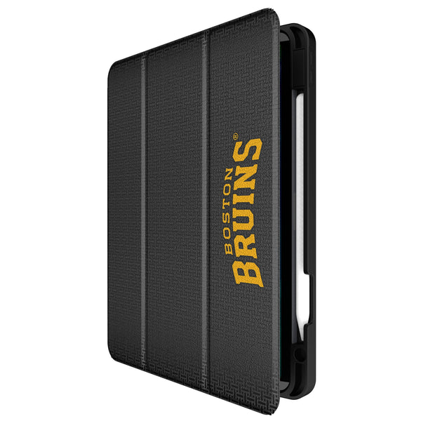 Boston Bruins Linen iPad Tablet Case for Apple iPad Front.Jpg