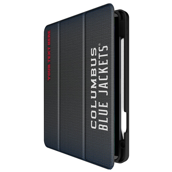 Columbus Blue Jackets Personalized Linen iPad Tablet Case for Apple iPad Front.Jpg
