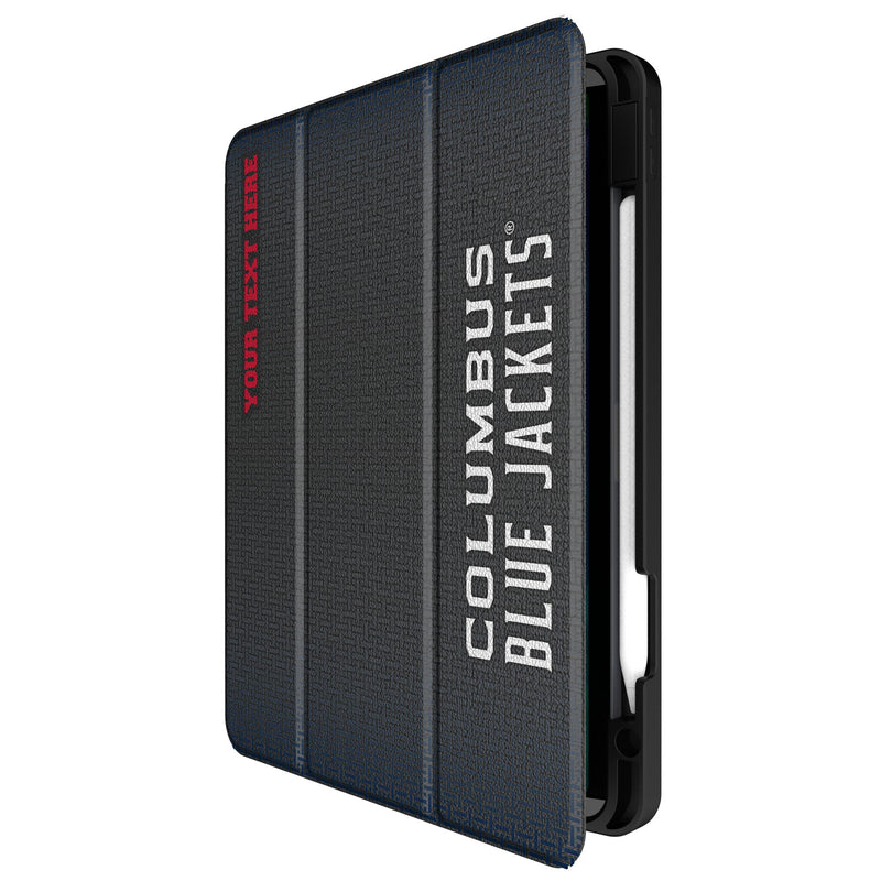 Columbus Blue Jackets Personalized Linen iPad Tablet Case for Apple iPad Front.Jpg