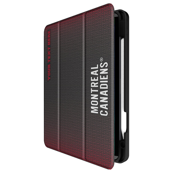 Montreal Canadiens Personalized Linen iPad Tablet Case for Apple iPad Front.Jpg