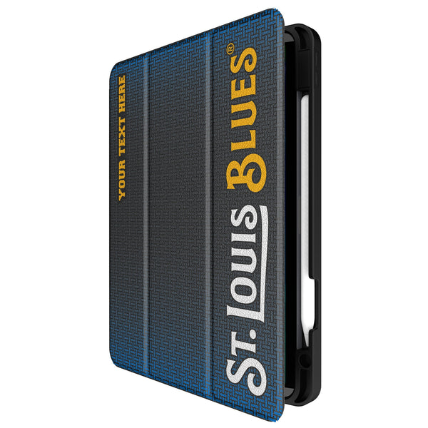 St. Louis Blues Personalized Linen iPad Tablet Case for Apple iPad Front.Jpg