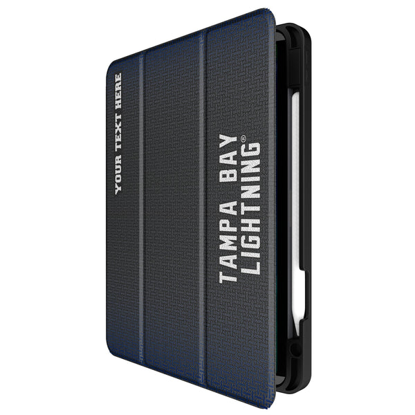 Tampa Bay Lightning Personalized Linen iPad Tablet Case for Apple iPad Front.Jpg