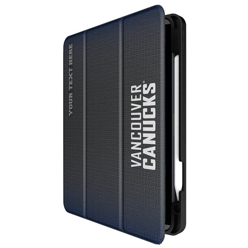 Vancouver Canucks Personalized Linen iPad Tablet Case for Apple iPad Front.Jpg