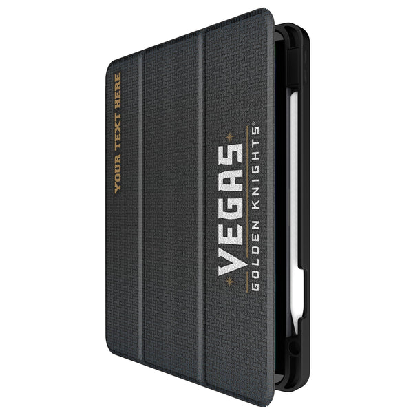 Vegas Golden Knights Personalized Linen iPad Tablet Case for Apple iPad Front.Jpg