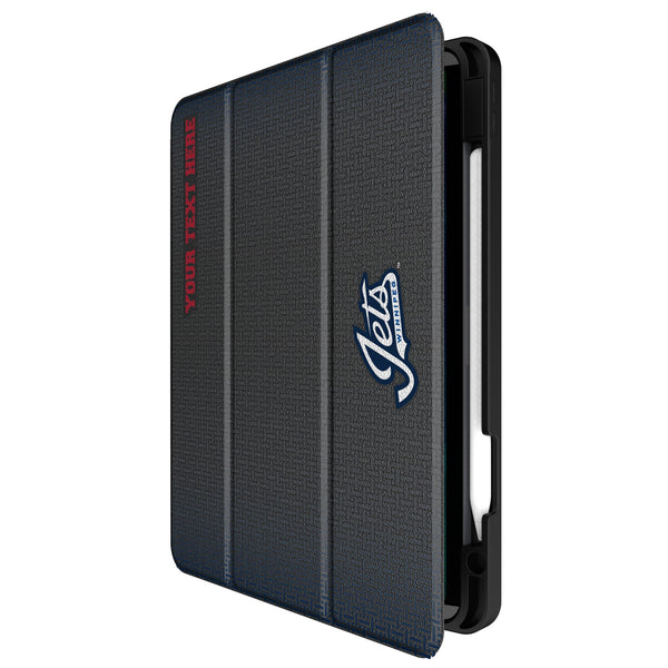 Winnipeg Jets Personalized Linen iPad Tablet Case for Apple iPad Front.Jpg