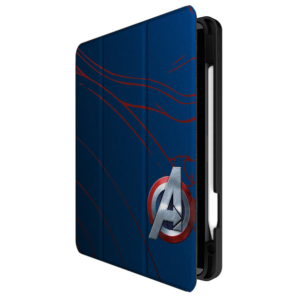 Marvel Avengers Captain America MechLine iPad Tablet Case for Apple iPad Front.Jpg