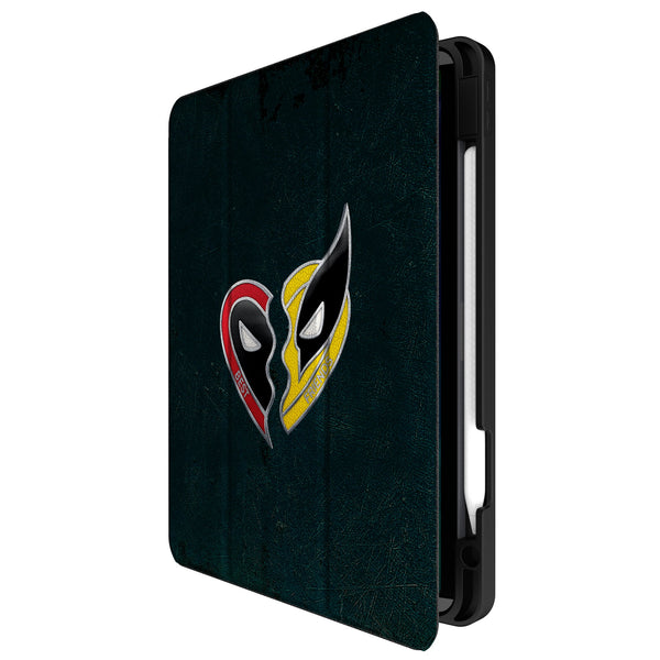 Marvel Deadpool Wolverine Badge iPad Tablet Case for Apple iPad Front.Jpg