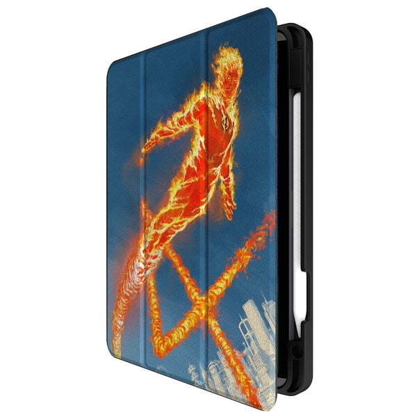 Marvel Human Torch Cover Art iPad Tablet Case for Apple iPad Front.Jpg