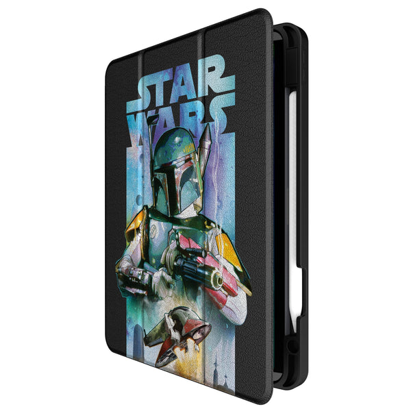 Star Wars Boba Fett Portrait Collage iPad Tablet Case Front.Jpg