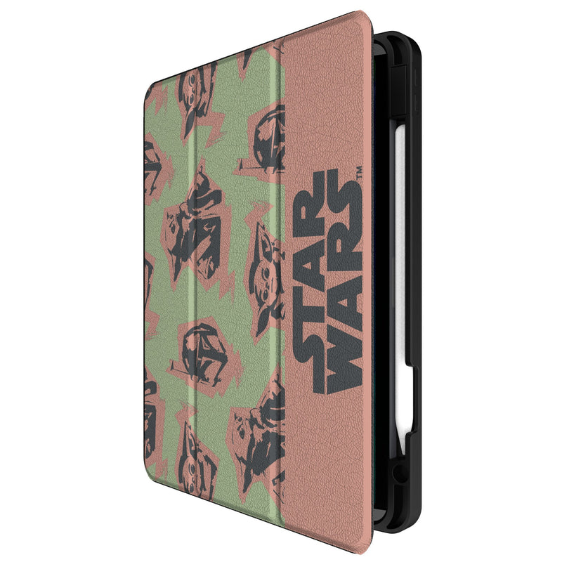 Star Wars: The Mandalorian Grogu Pattern iPad Tablet Case Front.Jpg