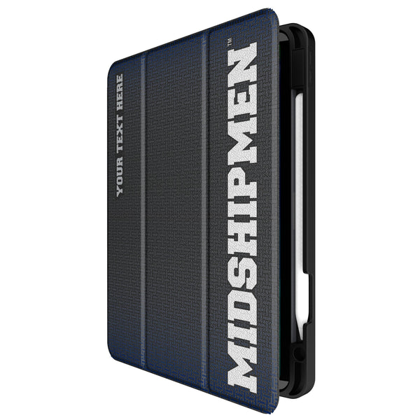 United State Naval Academy Midshipmen Personalized Linen iPad Tablet Case for Apple iPad Front.Jpg