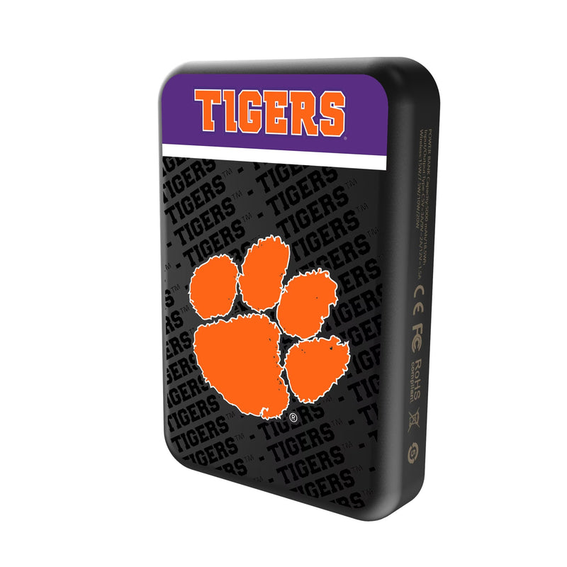 Clemson University Tigers Endzone Plus Wireless Mag Power Bank Solo.Jpg