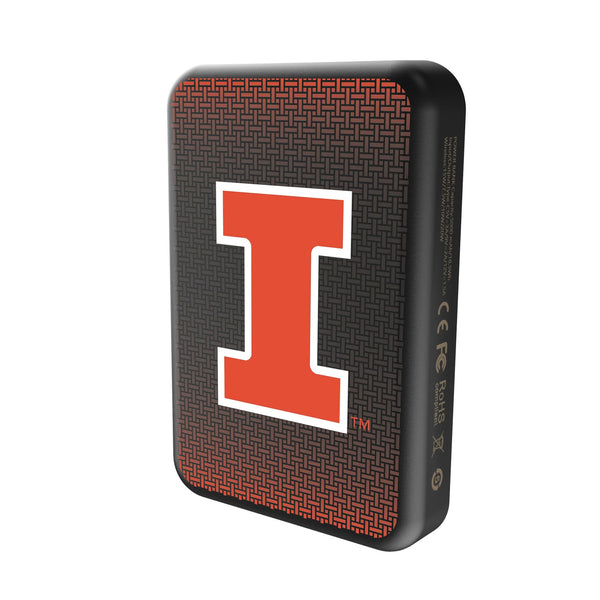 University of Illinois Fighting Illini Linen Wireless Mag Power Bank Solo.Jpg