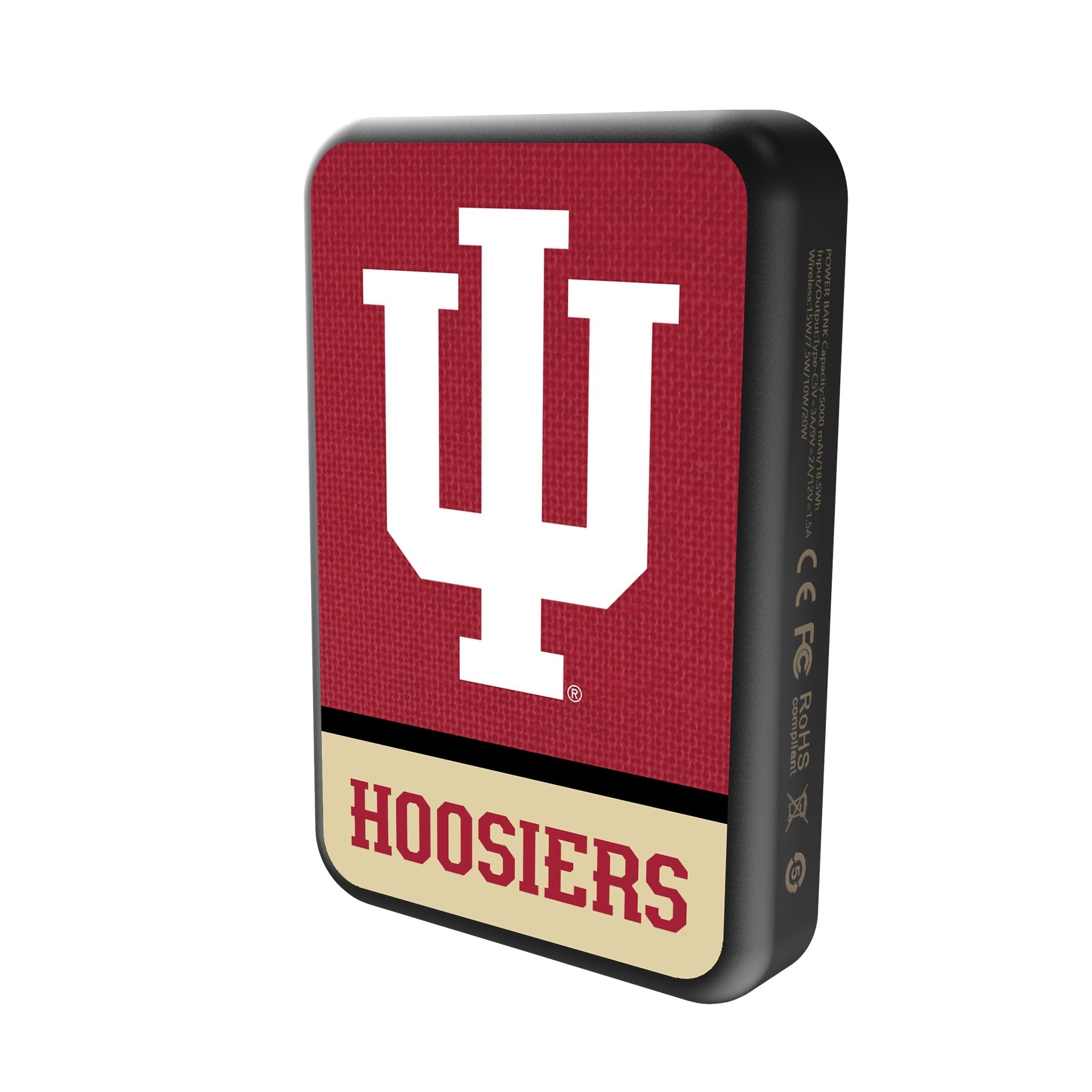 Indiana University Hoosiers Endzone Solid Wireless Mag Power Bank Solo.Jpg