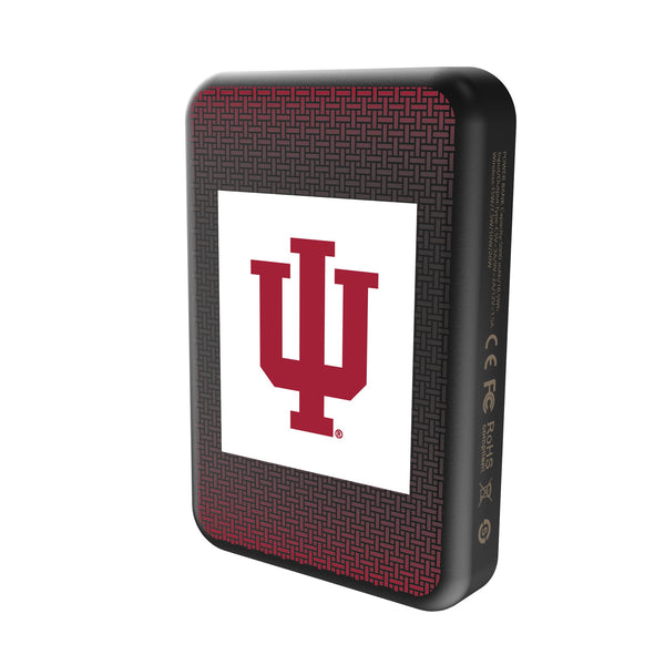 Indiana University Hoosiers Linen Wireless Mag Power Bank Solo.Jpg