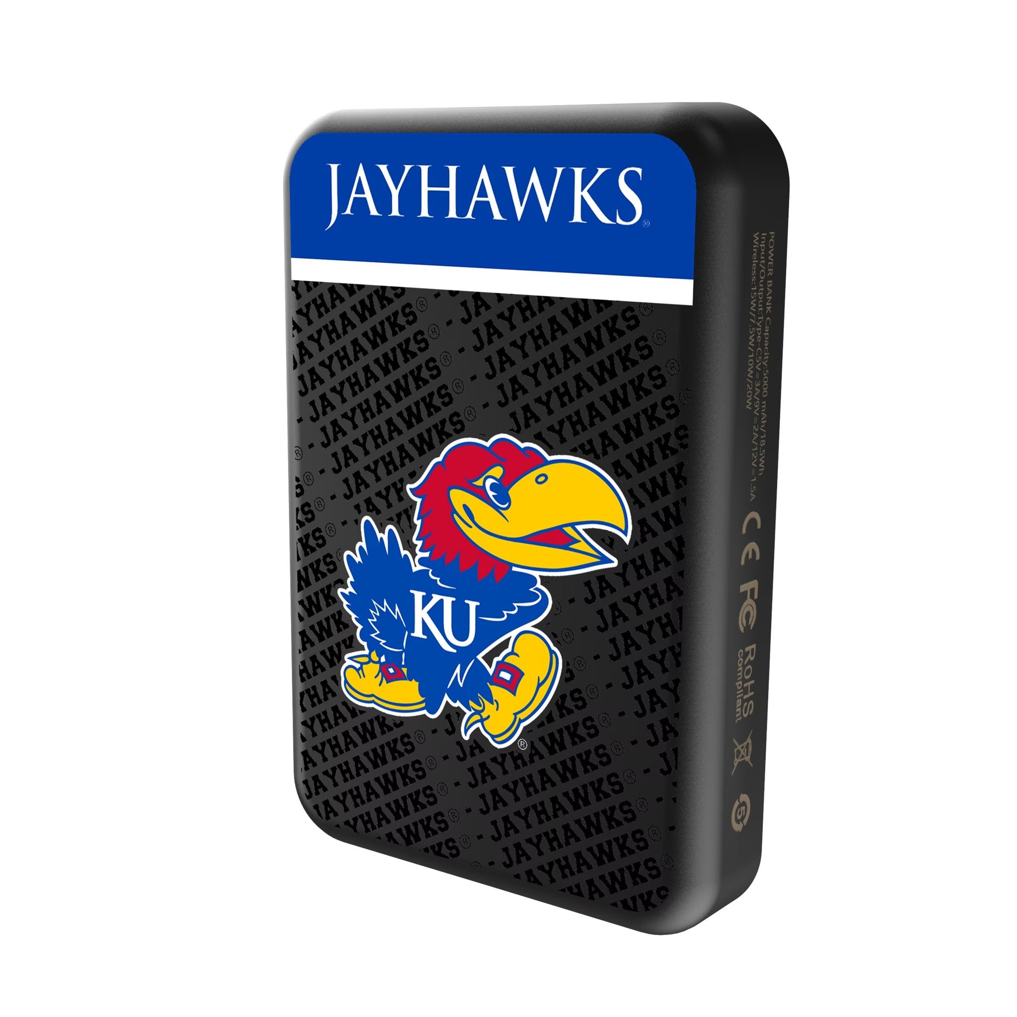 University of Kansas Jayhawks Endzone Plus Wireless Mag Power Bank Solo.Jpg