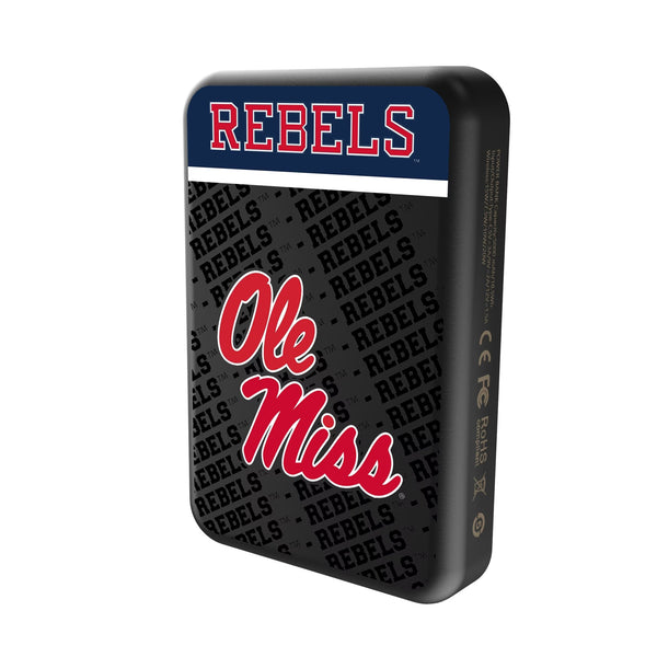 University of Mississippi Rebels Endzone Plus Wireless Mag Power Bank Solo.Jpg