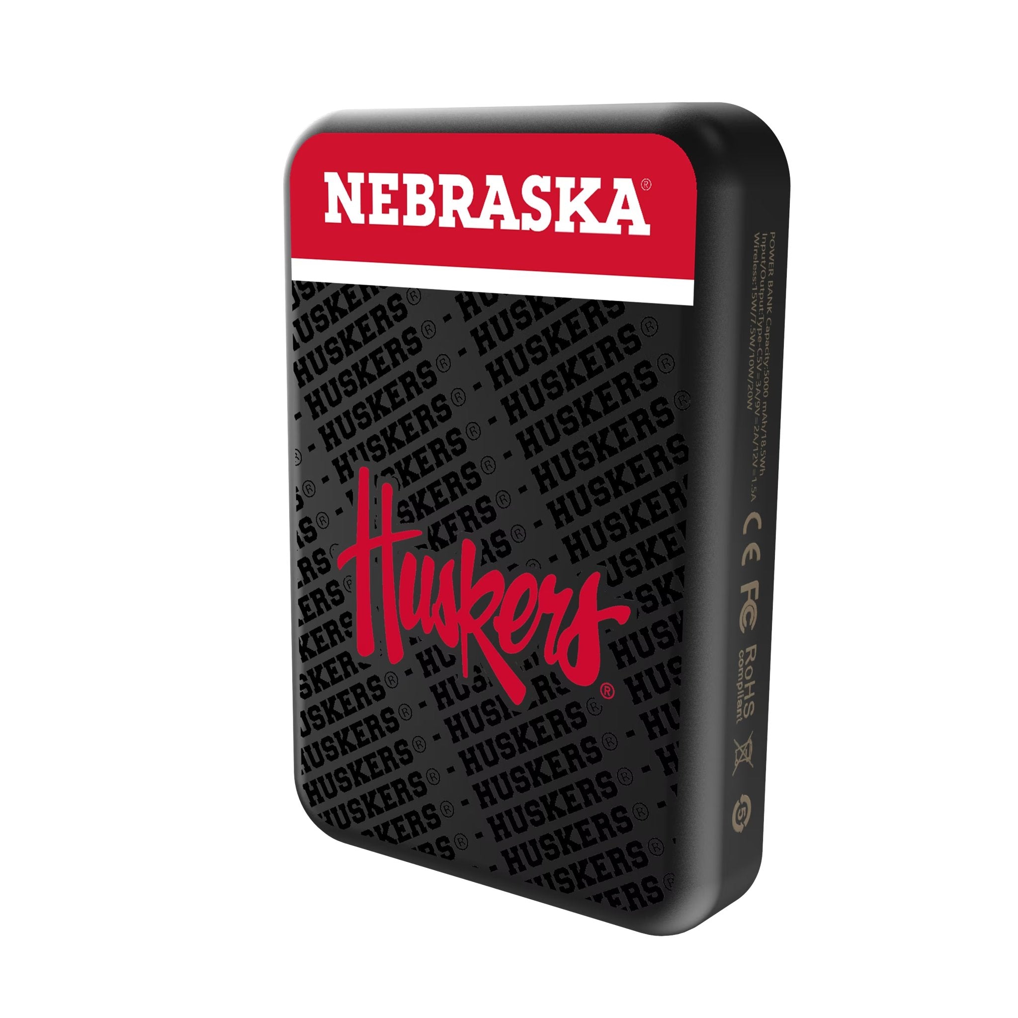 University of Nebraska Huskers Endzone Plus Wireless Mag Power Bank Solo.Jpg