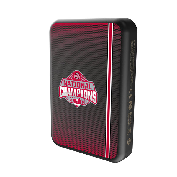 Ohio State University Buckeyes 2024 College Football Playoff National Champion Wireless Mag Power Bank Solo.Jpg
