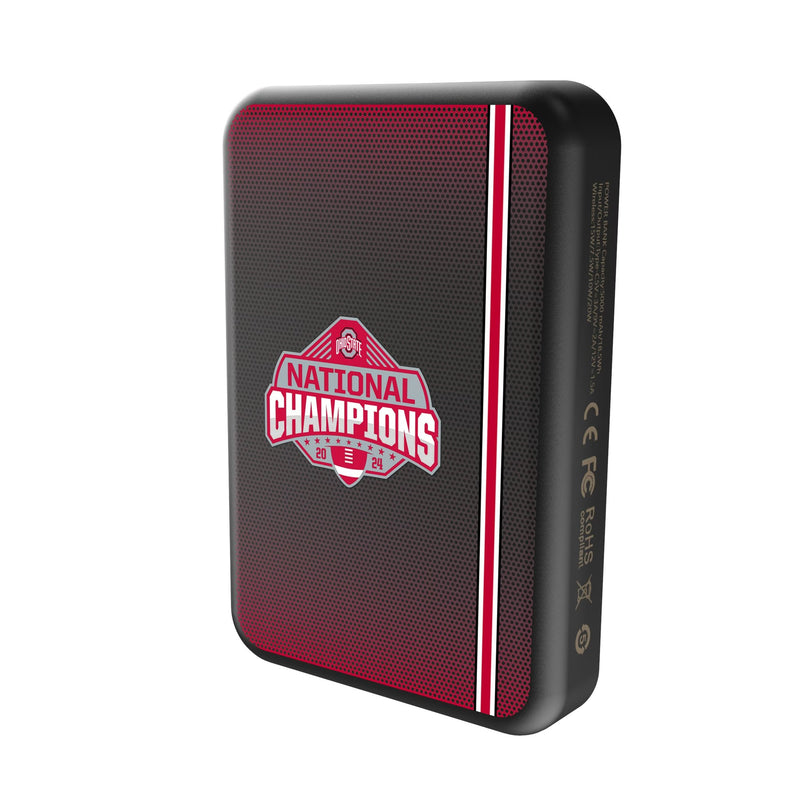 Ohio State University Buckeyes 2024 College Football Playoff National Champion Wireless Mag Power Bank Solo.Jpg