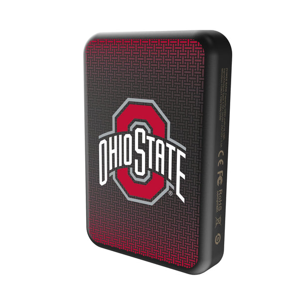 Ohio State University Buckeyes Linen Wireless Mag Power Bank Solo.Jpg