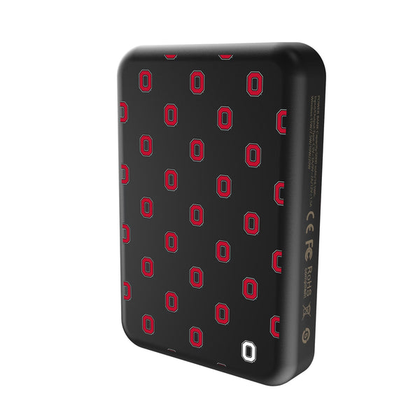 Ohio State University Buckeyes Fashion Pattern Wireless Mag Power Bank Solo.Jpg