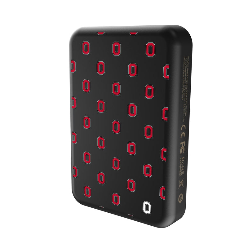 Ohio State University Buckeyes Fashion Pattern Wireless Mag Power Bank Solo.Jpg