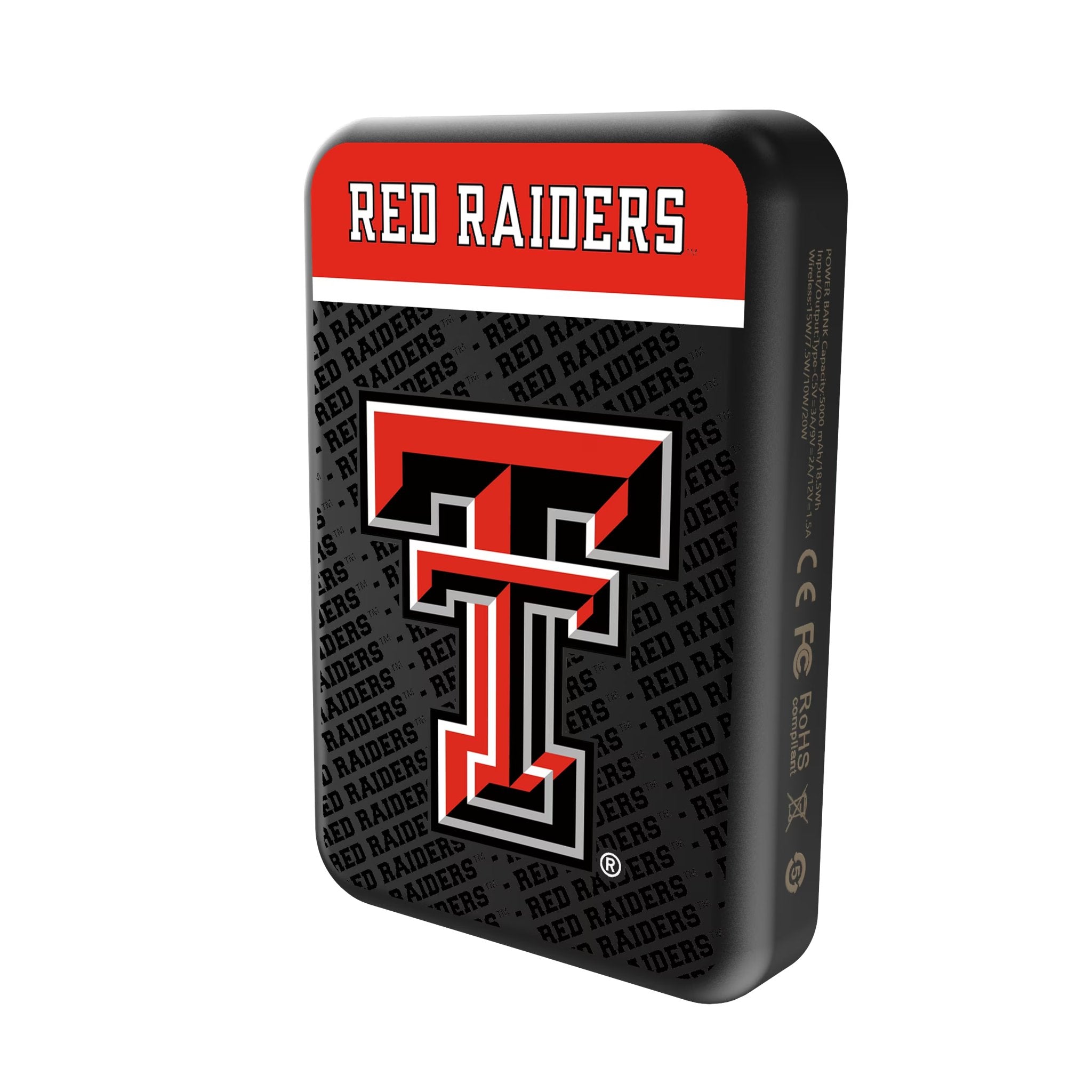 Texas Tech Red Raiders Endzone Plus Wireless Mag Power Bank Solo.Jpg