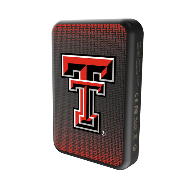 Texas Tech Red Raiders Linen Wireless Mag Power Bank Solo.Jpg