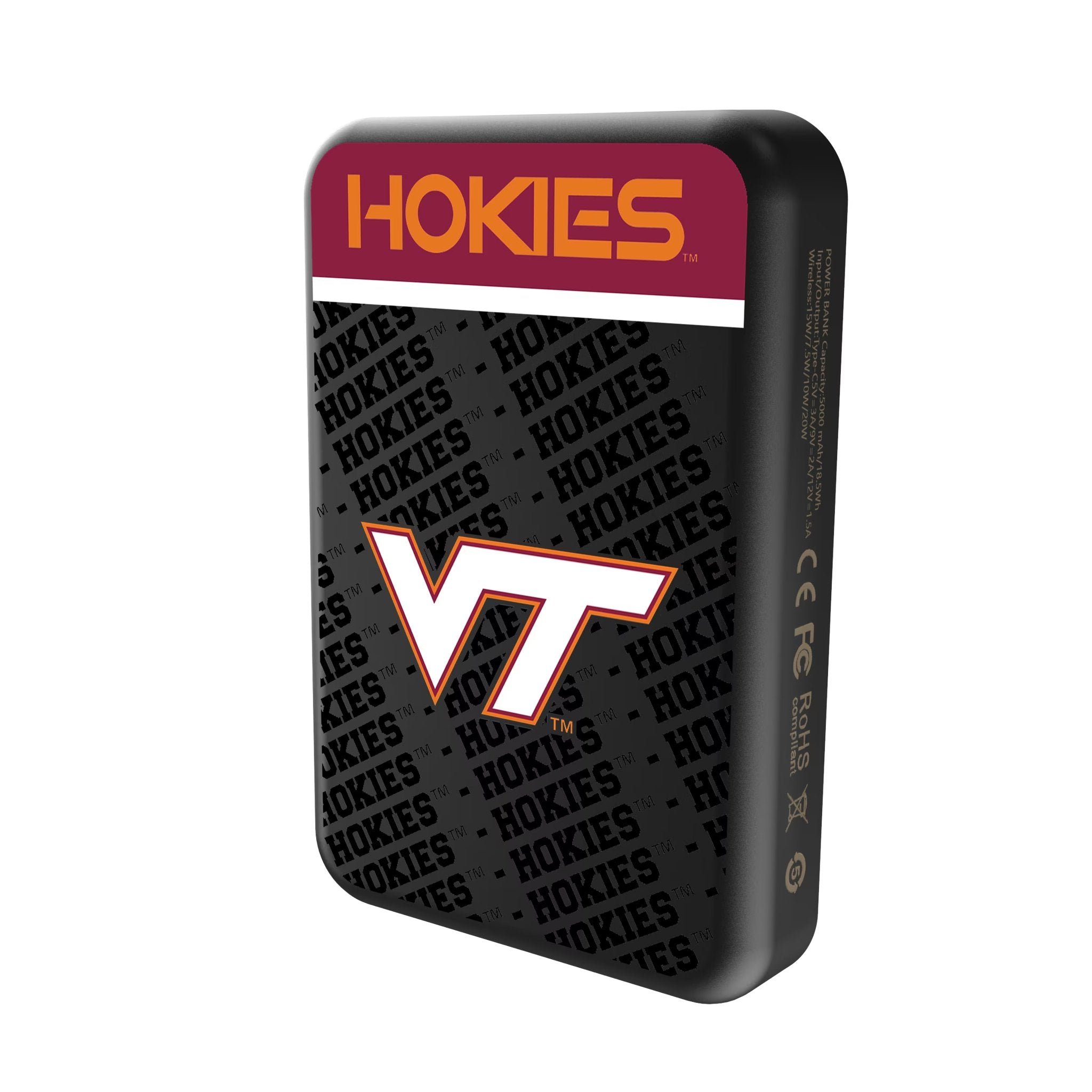 Virginia Tech Hokies Endzone Plus Wireless Mag Power Bank Solo.Jpg