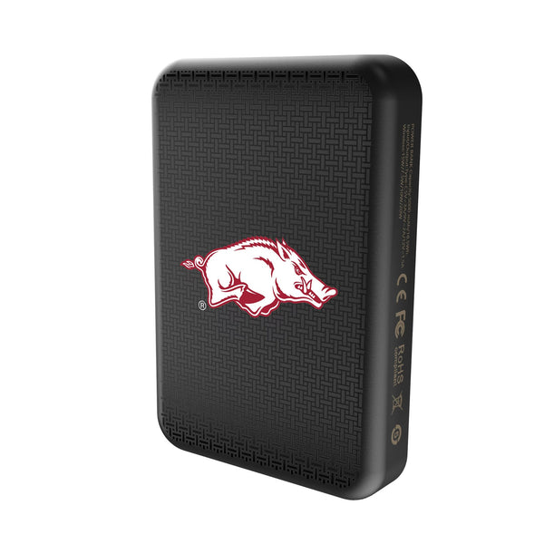 University of Arkansas Fayetteville Razorbacks Linen Wireless Mag Power Bank Solo.Jpg