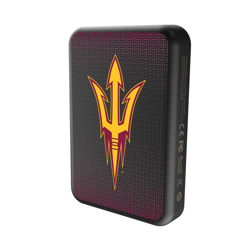 Arizona State University Sun Devils Linen Wireless Mag Power Bank Solo.Jpg