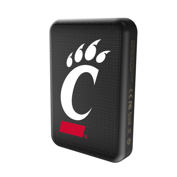University of Cincinnati Bearcats Linen Wireless Mag Power Bank Solo.Jpg