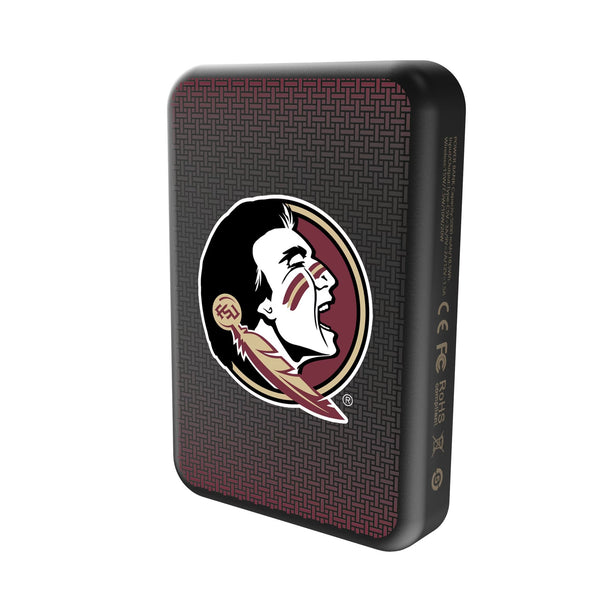 Florida State University Seminoles Linen Wireless Mag Power Bank Solo.Jpg
