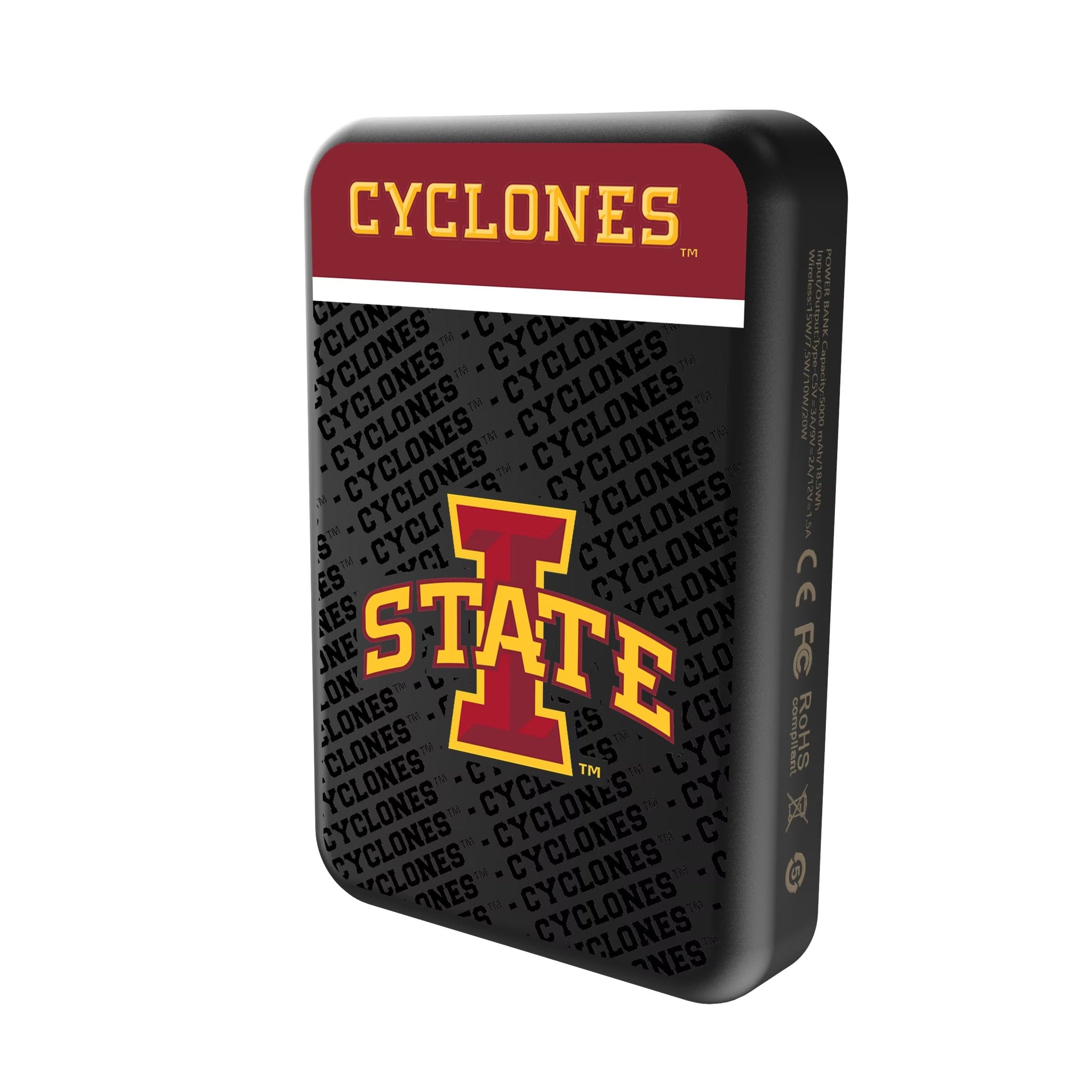 Iowa State University Cyclones Endzone Plus Wireless Mag Power Bank Solo.Jpg