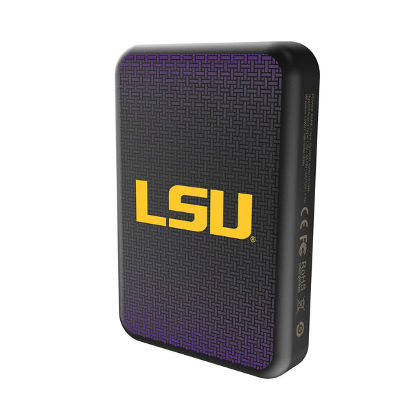 Louisiana State University Tigers Linen Wireless Mag Power Bank Solo.Jpg