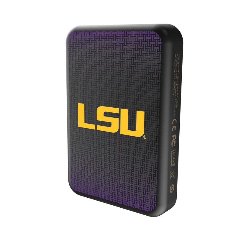 Louisiana State University Tigers Linen Wireless Mag Power Bank Solo.Jpg