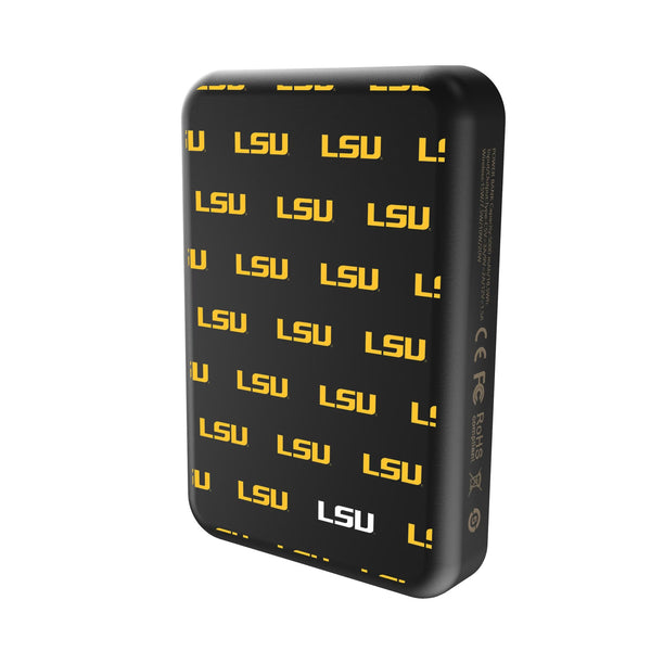 Louisiana State University Tigers Fashion Pattern Wireless Mag Power Bank Solo.Jpg