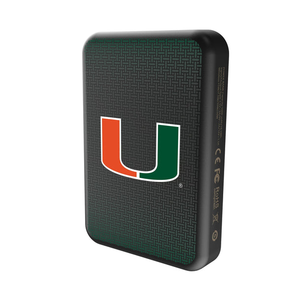 University of Miami Hurricanes Linen Wireless Mag Power Bank Solo.Jpg