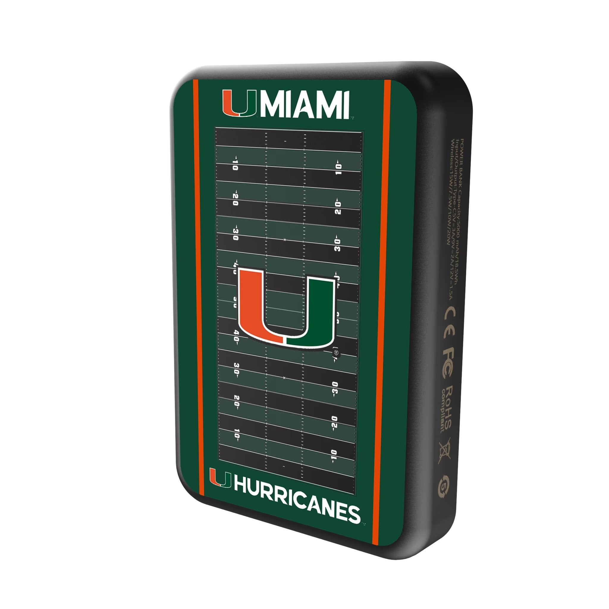 University of Miami Hurricanes Field Wireless Mag Power Bank Solo.Jpg